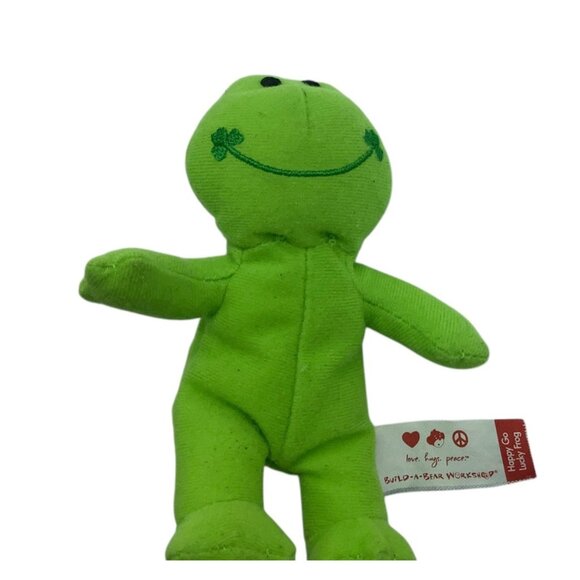 Build-A-Bear Mini Green Happy Go Lucky Frog Plush Toy 5" Stuffed Animal - Picture 2 of 7
